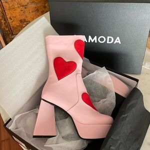 La Moda LETTER TO MY LOVER PLATFORM ANKLE BOOTS